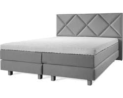 Boxspring Luxe 180x200 Ruiten Grijs