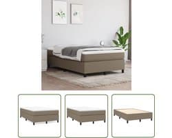 vidaXL Bedframe - Boxspringframe - Bedframe zonder matras 120x200 cm stof taupe - Tweepersoonsbed - Taupe - Stoffen Bed