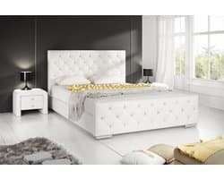 Meubella - Tweepersoonsbed Aventura Diamond - Wit - 180x200 cm