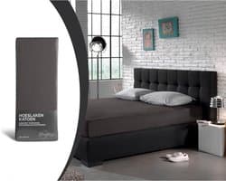 Sleeptime Hoeslaken Katoen - Hoeslaken - 180x200 - Antraciet