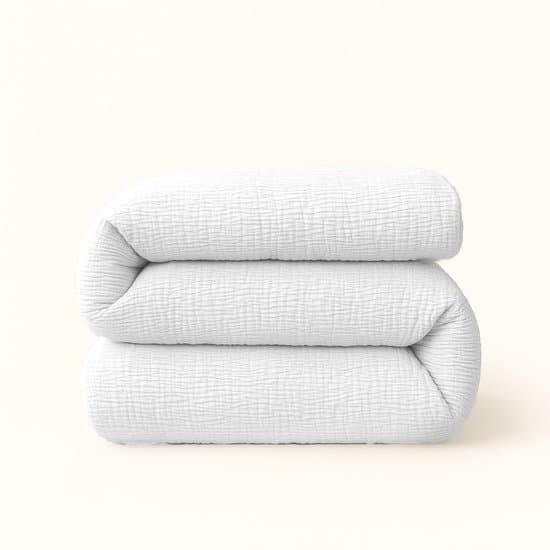 YNOT Dreambed Signature - Micro Mousseline Wit - 200x200 - Tweepersoonsdekbed - Dekbed Zonder Overtrek - Dreambed Signature - Wasbaar Hoesloos Dekbed - 30 dagen proefslapen - Dekbed met vaste overtrek