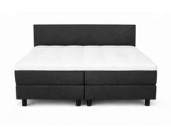 Boxspring SleepEase - 160x200 Compleet - Antraciet Glad - Golden Matrassen Zeeland
