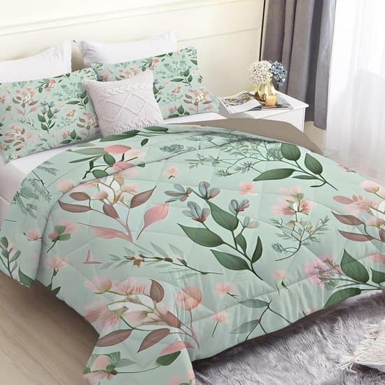 Luxe 4-Seizoenen Dekbedovertrek 240x220 cm met Romantisch Plantenpatroon