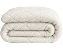Y-NOT - Teddy Dekbed Pearl White 200x200 - Dekbed Zonder Overtrek - Wasbaar Dekbed - Hoesloos dekbed - Dekbed met vaste overtrek - 30 dagen proefslapen