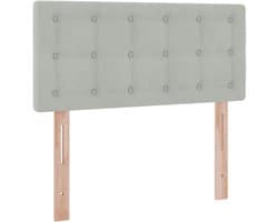 vidaXL - Opbergbed - met - matras - met - opslag - Lichtgrijs - 100 - x - 200 - cm - Fluweel