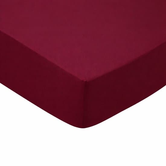 Cinderella Hoeslaken Katoen - 180x200 cm - Litsjumeaux - Aubergine - Hoekhoogte 20 cm