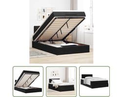 vidaXL Boxspringbed - Ottoman Bed - Ottoman bed met matras 120x200cm fluweel zwart - Tweepersoonsbed - Fluweel Bed - Zwarte Bed