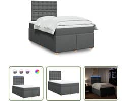 vidaXL Sleutelset - Dynamische Sleutel - Boxspring met matras stof donkergrijs 120x190 cm - Gereedschap Set - Mechanica Tools - Drapers Tools
