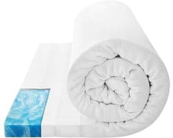 Maan matras® - Topper 180x200 - Hybrid Topmatras - Topdekmatras - 8cm dik - Hybrid zacht schuim - Afritsbaar en wasbaar - Matrastopper 180x200 cm