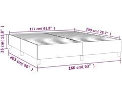 vidaXL - Boxspring - bed - kunstleer - cappuccinokleurig - 160x200 - cm
