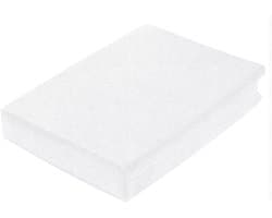 Princess Line Luxe Flanel Hoeslaken Twijfelaar-120x200 cm- Extra Zacht & Warm - 100% Katoen - Wit- Strijkvrij - Rondom Elastiek - Hoekhoogte 28 cm