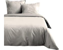 Luxe Katoenen Dekbedovertrek 240x220 cm Ivoor Oeko-Tex Tweepersoons
