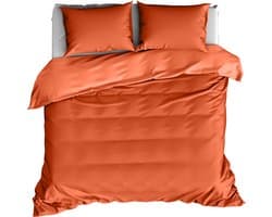 De Witte Lietaer Dekbedovertrek Katoen Satijn Olivia - Tweepersoons - 200 x 200/220 cm - Oranje