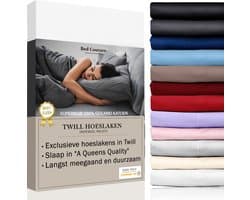 Bed Couture - Hoeslaken van 100% Katoen - Tweepersoons 140x200cm - Hoekhoogte 30cm - Ultra Zacht en Duurzaam - Wit