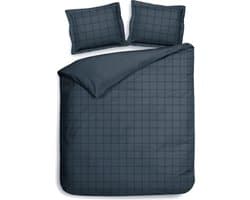 Heckettlane Diamante Dekbedovertrek - Tweepersoons - Katoensatijn - 200x200-220cm - Blauw