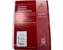 Cevilit – Molton matrasbeschermer voor toppers –Zwaar & Stretch– 160x220 - 100% Katoen - Het vocht opnemend vermogen verbetert het slaapcomfort en verlengt de levensduur van het matras – Goede pasvorm met een elastiek in de rand - K280 (hoes)