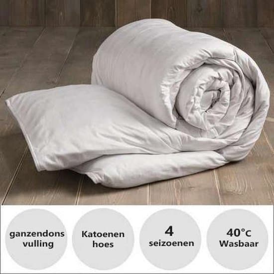 Dekbed - Wellbed Supreme - 4 seizoenen - ganzendons - 2 persoons - 4 seizoenen - Anti Allergie -  200x200 cm