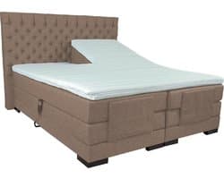Slaaploods.nl Princess - Elektrische Boxspring inclusief matras - 200x200 cm - Beige/Zand