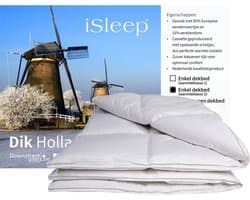 iSleep Dekbed - Enkel - 15% Dons (Warmteklasse 2) - Tweepersoons - 200x220 cm