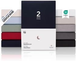 Blumtal Hoeslaken Premium Jersey - 200 x 200 cm - tot 40 cm Matrashoogte - Dark Ocean Blue - 100% Katoen - Boxspring - Set van 2