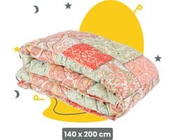 Sleep Comfy - Vivid Dreams - Maroon - All Year Dekbed Enkel | 240x220 cm - Hoesloos dekbed - Dekbed zonder overtrek - Dekbed met print - Gekleurd dekbed - Anti Allergie Dekbed - Tweepersoons Dekbed- Lits-Jumeaux