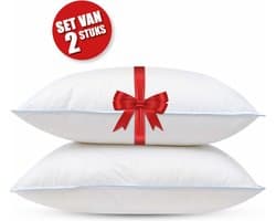 Spatex Hoofdkussen - Hoofdkussen set van 2 - Ultiem Comfort Hoofdkussens - Hotelkwaliteit Hoofdkussens - Verlicht Nek- en Rugklachten - Geschikt voor rug-, zij- en buikslapers - Aanpasbaar kussen - Orthopedisch - Ergonomisch Design | 60x70 cm