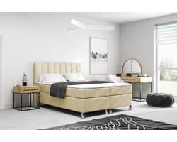 Meuba Home - Julio Boxspring - Beige - 140x200 - Binnen vering box - Met topper