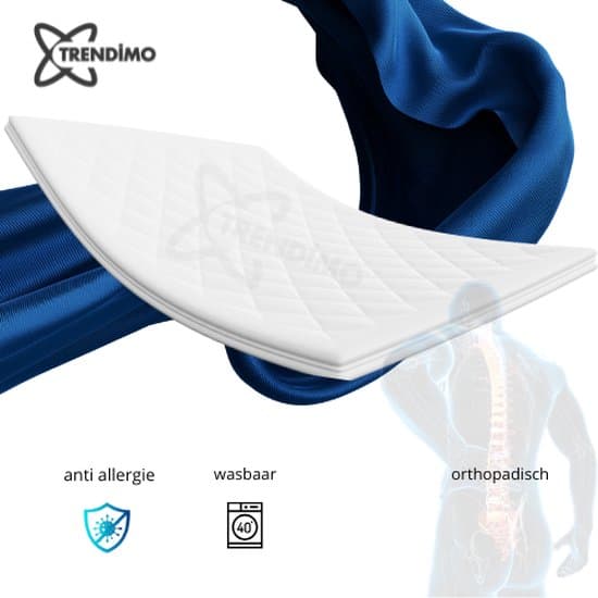 120 x 200Topmatras Orthopedisch Luxe Topper Koudschuim 120x200 - Hybride 12cm dik - Bamboo Tijk Extra Ventilerend Gemiddeld