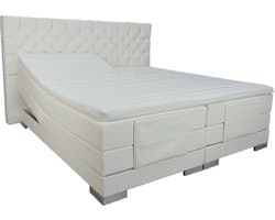 Slaaploods.nl Princess - Elektrische Boxspring inclusief matras - 200x210 cm - Wit