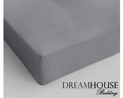 Dreamhouse Katoen Hoeslaken - 160x220 cm - Grijs - Tweepersoons