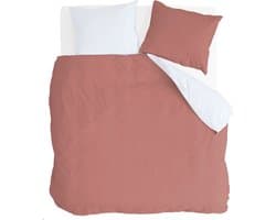 Byrklund Dekbedovertrek Side Way - 240x220 - 100% Katoen - Terra / Wit