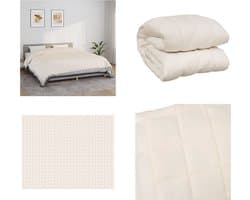 vidaXL - Verzwaringsdeken - 235x290 - cm - 11 - kg - stof - lichtcrèmekleurig