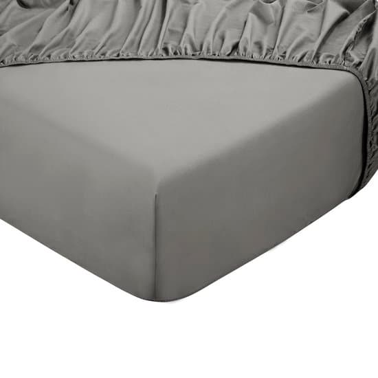 DoubleDry Hoeslaken 100% Natuurlijk Katoen - Tweepersoons 140x200 cm - Zacht & Ademend - Rondom Elastiek - Grijs