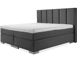 BedNL - Boxspring Utrecht - 180x220 Compleet Antracite 6 Balken