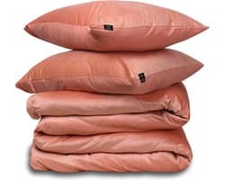 Dekbedovertrek Velvet Couture - Fluweel - Dekbedovertrek - 240x200/220 cm - Tweepersoons - nude-pink - instopstrook - Fluweel Zacht - Afgewerkt met Drukknoopjes