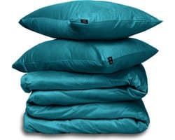 Dekbedovertrek Velvet Couture - Fluweel - Dekbedovertrek - 240x200/220 cm - Tweepersoons - Petrol Blauw - instopstrook - Fluweel Zacht - Afgewerkt met Drukknoopjes