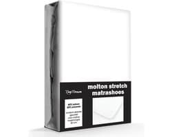 Day Dream - Stretch - Molton - Hoeslaken - Tweepersoons - 140x200 cm - Wit