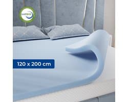 CozySense® Basic Topper Matras 120x200 - Topmatras - Topdekmatras - Gel Traagschuim Opencell Structuur - CertiPUR® - Medium Hardheid - 6 cm
