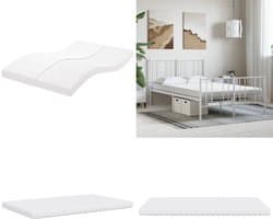 vidaXL Schuimmatras 7 zones hardheid 20 ILD 140x200 cm wit - Schuimmatras - Schuimmatrassen - Matras - Bedmatras