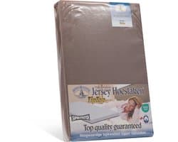 H&D Topper Hoeslaken - 100% Jersey Katoen - 180x200 cm - Tot 15cm matrasdikte - 220 g/m² - Taupe