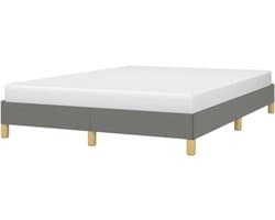 Bedframe - Ledikant Tweepersoons - Goede Nachtrust - Multiplex Lattenbodem - 160x200 cm - Donkergrijs