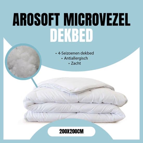 Eleganzzz Arosoft 4-seizoenen Dekbed Microvezel - 200x200cm - 500gr/m2 - Zomerdekbed & Winterdekbed - 4 Seizoenen Dekbed 200x200cm - Tweepersoons - Dekbedden