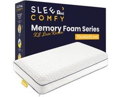 Sleep Comfy Classics - Hoofdkussen traagschuim - Hotelkwaliteit - Hoofdkussens slaapkamer - Hoofdkussen Nekklachten - XL Luxe Kussen | 70x40x12 cm