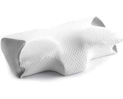 Sleeptight Vlinderkussen - Orthopedisch Hoofdkussen tegen Nekklachten - Ergonomisch Anti Snurk Hoofdkussen – Traagschuim Memory Foam - 65x35x13cm