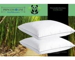 Princess Line Hoofdkussen - Set van 2 - Percale Katoenen Hoes - 60x70 cm - Bamboe & 3D Vezelballetjes | Extra Comfort & Ventilatie