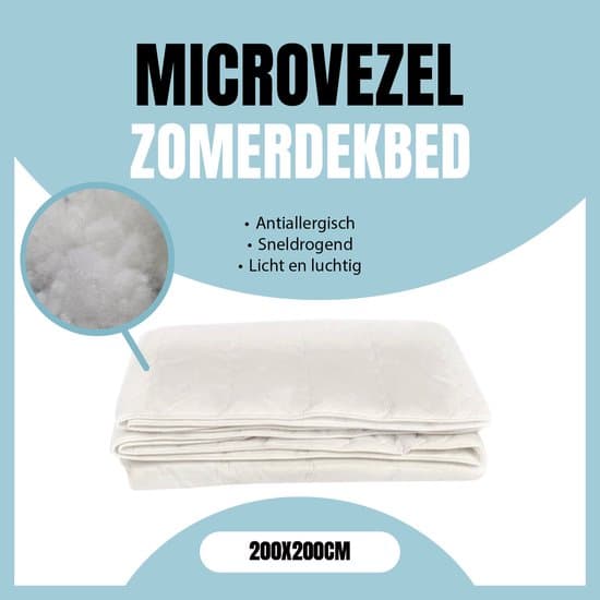 Eleganzzz Microvezel Zomerdekbed - Zomerdekbed 200x200cm - Dekbed Zomer - Tweepersoons - Dekbedden