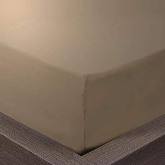 Beau Maison - Hoeslaken 100% Hoogwaardig Katoen - Taupe - 160x200 + 35cm