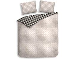 Heckettlane Dekbedovertrek Katoen Satijn Carter - Natural - 100% Katoen-Satijn - Dekbedovertrek 260x200/220cm - Lits Jumeaux Extra Breed - Chicago