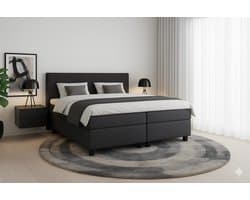 Boxspring DreamLux - 160x210 Compleet - Antraciet Glad - BalBedden