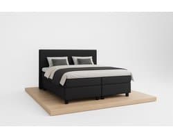 Boxspring DreamLux - 120x200 Compleet - Zwart Glad - BalBedden